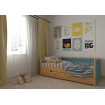 Дитяче ліжко WoodSoft Nevis з ящиками 90x190, ясень (NevisJ90190JAS)