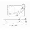 Ванна асиметрична Kolo Mirra 170x110 см, ліва (XWA3371000)