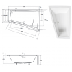 Акрилова ванна Besco Intima Duo 180x125 L, асиметрична (WAID-180-NL)
