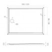 Душовий піддон NEW TRENDY NEW CANTARE 100x90x4,5 см (B-0428)