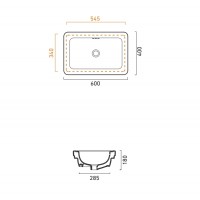 Врізний умивальник Catalano Canova Royal 60 (160ACV00)