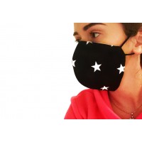 Маска BlackVisin тканина багаторазова розмір M Чорна з зірочками (BV-04-ROZ-M-BL) Маска BlackVisin тканина багаторазова розмір M Чорна з зірочками (BV-04-ROZ-M-BL)