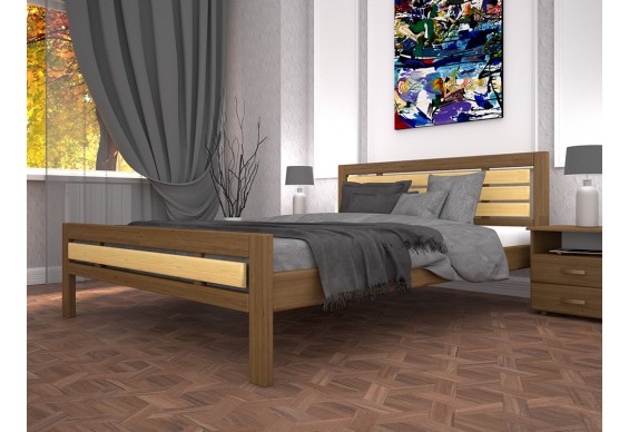 Двоспальне ліжко ТИС Модерн 1 140x200 дуб (TYS246)