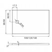 Душовий піддон NEW TRENDY MORI 100x90x3,5 см, сірий RAL 7040 (B-0397)