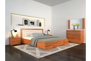 Двоспальне ліжко Арбор Древ Регіна Люкс з підйомним механізмом 160х200 сосна (RLS160)