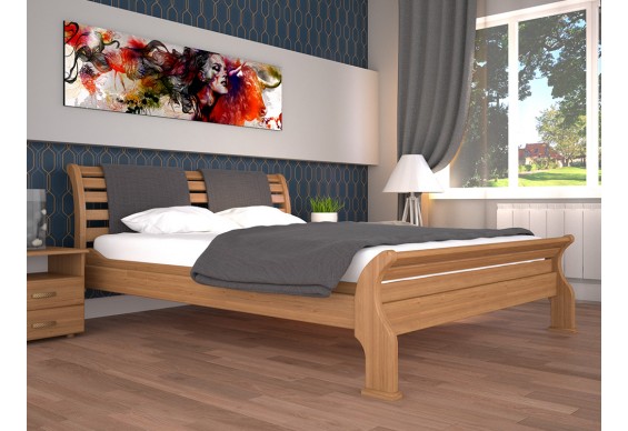 Двоспальне ліжко ТИС Ретро 2 180x200 дуб (TYS444)