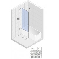 Шторка для ванни Riho SCANDIC S108, 750x1500 мм (GC57200)