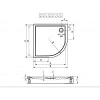 Душовий піддон Riho Davos 281 900х900, білий (DA89)