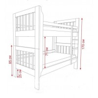 Двоярусне ліжко Берест Маряна 70х190 (BR43)