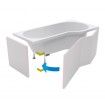 Фронтальна панель до ванни Excellent BeSpot 160x60 см права, біла (OBEX.BSP.16WH)