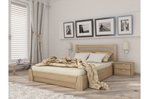 Двоспальне ліжко Естелла Селена з підйомним механізмом 120х200 буковий масив (LP-05)