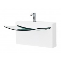 Підвісний умивальник ArtCeram Oneshot crystal wall, white (WLL0040100) Підвісний умивальник ArtCeram Oneshot crystal wall, white (WLL0040100)