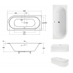 Акрилова ванна Besco Avita Slim 180x80 L, асиметрична (WAV-180-SL)
