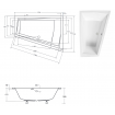 Акрилова ванна Besco Intima Duo Slim 170x125 R, асиметрична (WAID-170-SP )