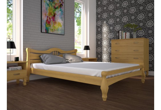 Двоспальне ліжко ТИС Корона 1 140x200 дуб (TYS237)