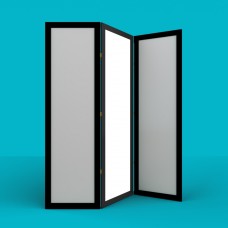 Ширма для кімнати "Класична" на 3 секції 180х120 см, чорно-біла, мдф (DK11-01) Ширма для кімнати "Класична" на 3 секції 180х120 см, чорно-біла, мдф (DK11-01)