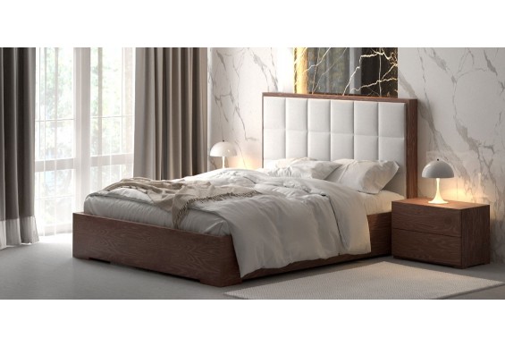 Односпальне ліжко WoodSoft Porto з підйомним механізмом 120x190, вільха (PortoPM120190VIL)