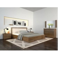 Двоспальне ліжко Арбор Древ Регіна Люкс з підйомним механізмом 160х200 бук (RLB160)