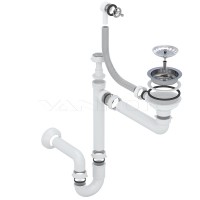 Кухонна мийка Vancor Tera TMR 01.50, 500x500 мм, Terra + Сифон Vankor Стандарт