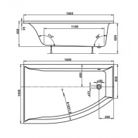 Ванна Vagnerplast Veronella Offset 160x105 см, ліва (VPBA160VEA3LX-01)