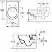 Підвісний унітаз Villeroy&Boch Subway 2.0 (5614R001) + кришка soft-close Subway 2.0 (9M68S101)