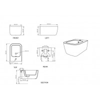 Підвісне біде GSG BRIO 52,5 см white matt (BRBISO001)