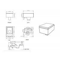 Підвісний унітаз GSG BOX 53 см matt Black (BXWCSO003)