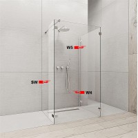 Фронтальна частина душової кабіни Radaway Euphoria Walk-in W4 100 (383142-01-01)