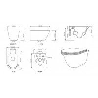 Підвісний унітаз GSG Flut 52,5 см Smart Clean matt Cloud (FLWCSO019)