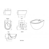 Підвісне біде GSG LIKE 52,5 см glossy Sky (LKBISO022)