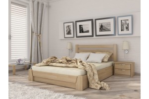 Двоспальне ліжко Естелла Селена з підйомним механізмом 140х200 буковий масив (LP-06)