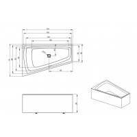Ванна Riho Still Smart ELITE 170x110 см, R (BD15005)