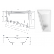 Акрилова ванна Besco Intima Duo Slim 170x125 L, асиметрична (WAID-170-SL)
