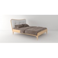 Двоспальне ліжко WoodSoft Orlean 140x200, ясень (Orlean140200JAS)