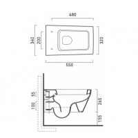 Підвісний унітаз Catalano Star 55 Sospeso (1VSST00)