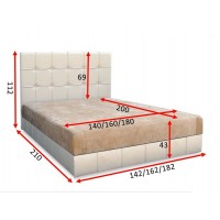 Двоспальне ліжко ТМ Віка Магнолія 160х200 (VKT160)