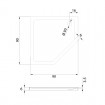 Душовий піддон NEW TRENDY NEW AZURA 90x90x6 см (B-0365)