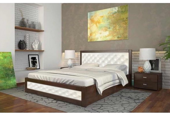 Двоспальне ліжко Арбор Древ Рената Д з підйомним механізмом ромб 160х190 сосна (RDR160.2)