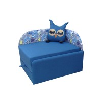 Дитячий диван ТМ Віка Сова, кут Г синій (VK021) Дитячий диван ТМ Віка Сова, кут Г синій (VK021)