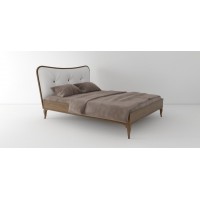 Двоспальне ліжко WoodSoft Orlean 140x200, ясень (Orlean140200JAS)