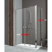 Двері для душової кабіни Radaway Eos II DWD+S 100, прозоре (3799492-01)