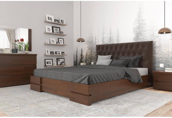 Двоспальне ліжко Арбор Древ Камелія з підйомним механізмом ромб 180x190, бук (ZPK32)