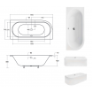 Акрилова ванна Besco Avita Slim 150x75 R, асиметрична (WAV-150-NPS)