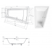 Акрилова ванна Besco Intima Duo Slim 180x125 R, асиметрична (WAID-180-SP)