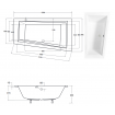Акрилова ванна Besco Intima Slim 150x85 R, асиметрична (WAIT-150-SP)