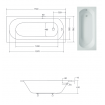 Акрилова ванна Besco Intrica Slim 170x75, пряма (WAIN-170-SL)