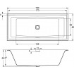 Ванна Riho Still Square LED 180x80 см, R підголівник з права і ліва (BR0100500K00132)