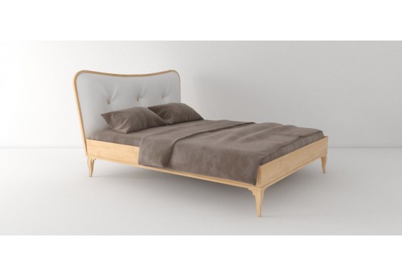 Двоспальне ліжко WoodSoft Orlean 160x200, ясень (Orlean160200JAS)