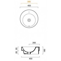 Врізний умивальник Catalano Zero Tondo 45|2 (145AZ00)