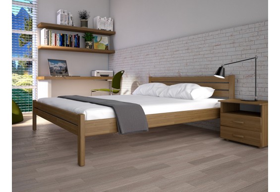 Двоспальне ліжко ТИС Класика 140x200 дуб (TYS219)